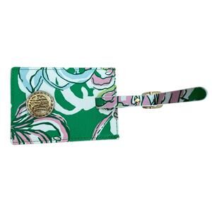Lilly Pulitzer Luggage Tag Spearmint Blossom Views Green Pink Preppy Travel NWOT
